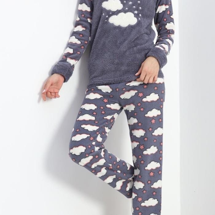 Polar Pijama Takımı Füme