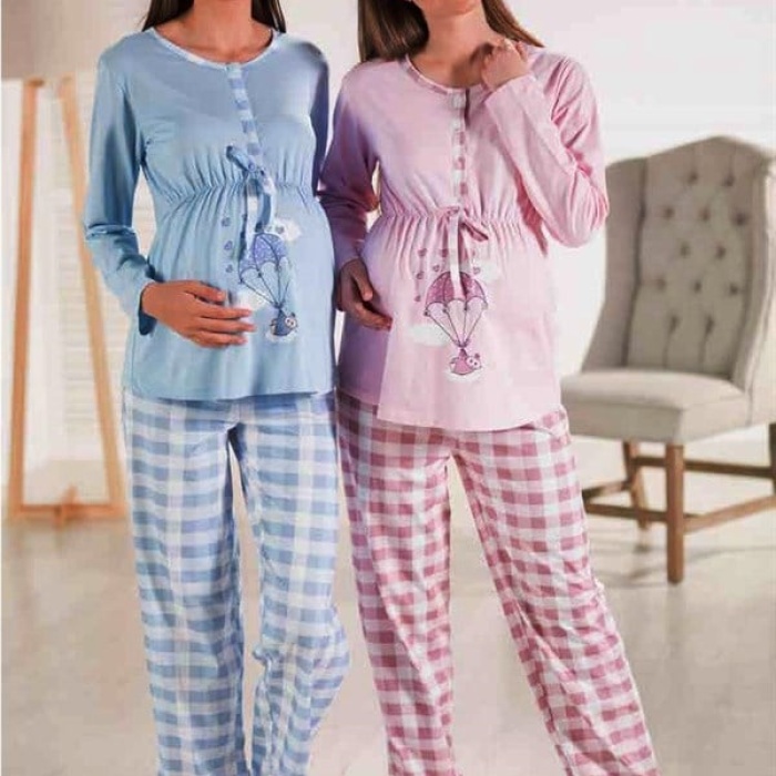 Estiva Soft Penye Lohusa Pijama Takımı 17373