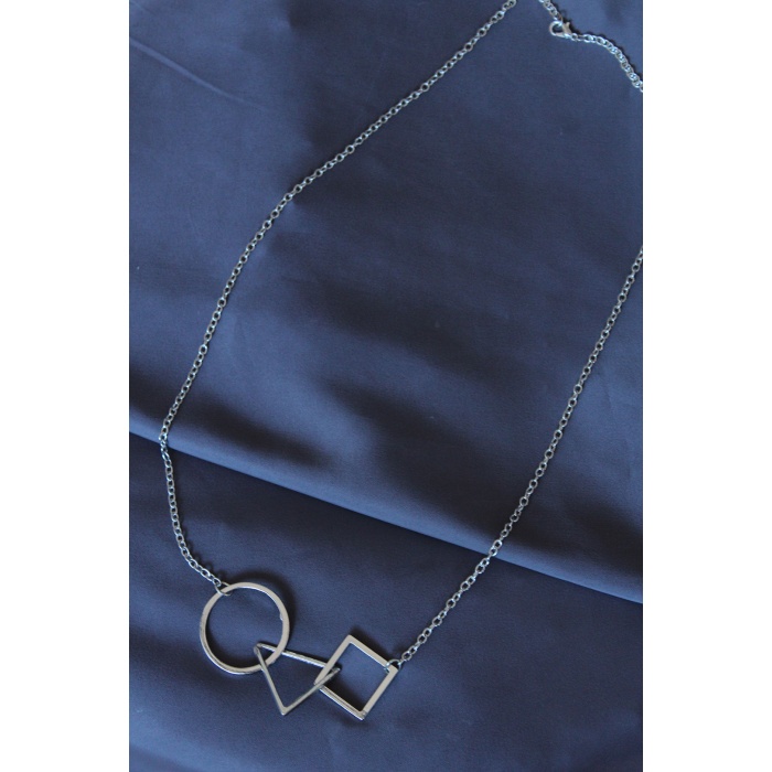Silver Renk Squid Game Unisex Kolye