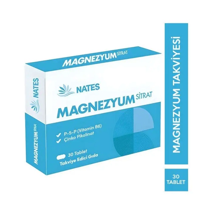 Nates Magnezyum Sitrat 30 Tablet