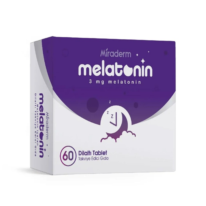 Miraderm Melatonin 3 mg 60 Dilaltı Tablet