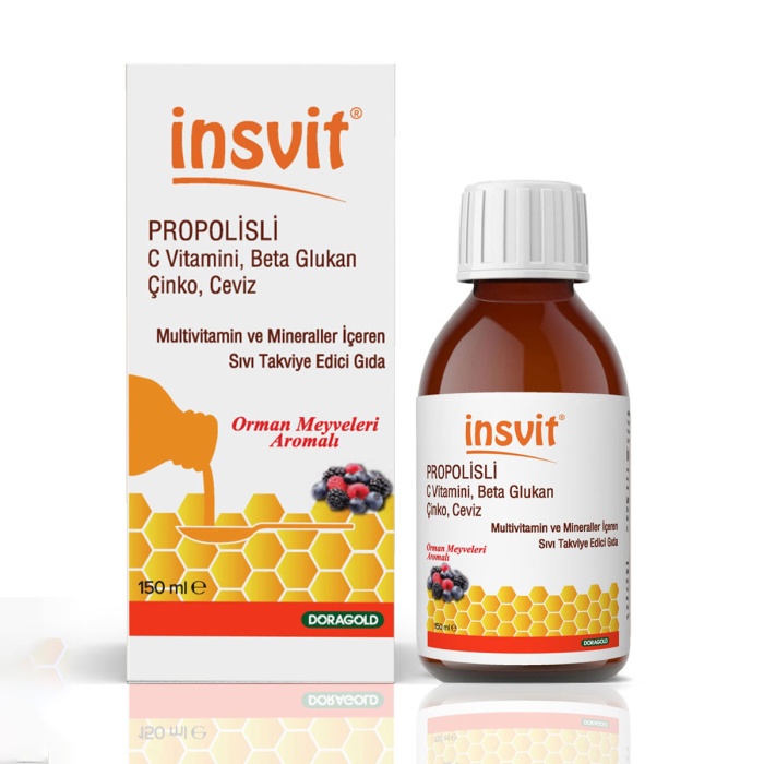 Insvit Propolisli C Vitamini Çinko Ceviz Beta Glukan Ekinezya Şurup 150 ml