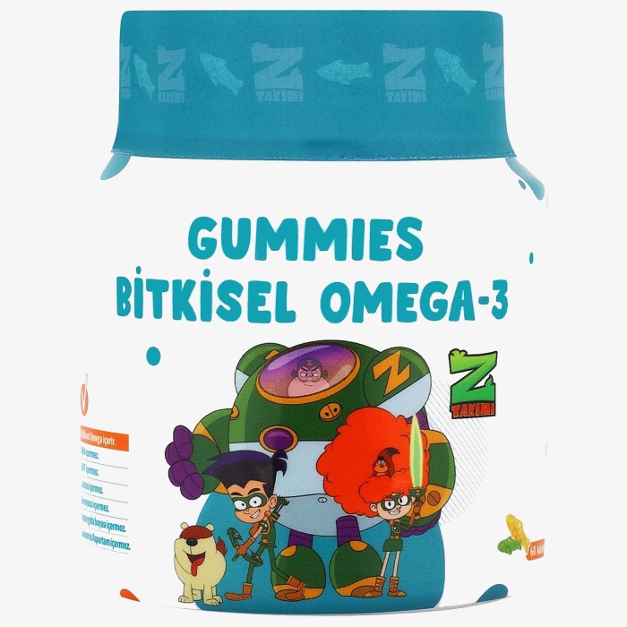 Vitago Kids Z Takımı Gummies Bitkisel Omega 3 İçeren Çiğnenebilir Form 60 gummy