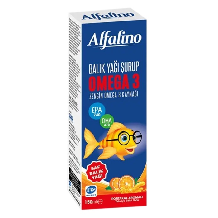 Alfalino Balık Yağı Omega 3 Portakal Aromalı 150 ml