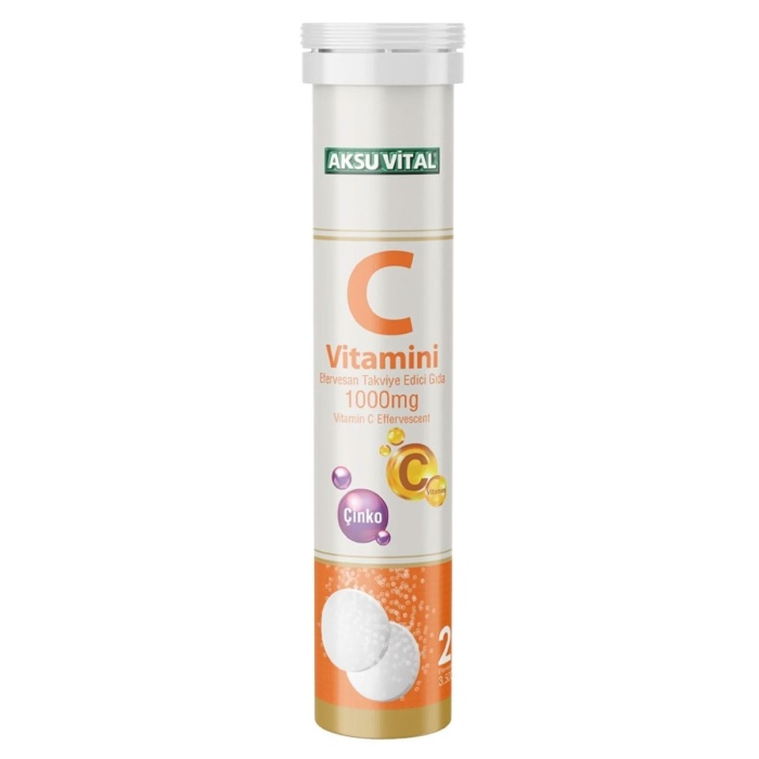 Aksu Vital C Vitamini 20 Efervesan Tablet