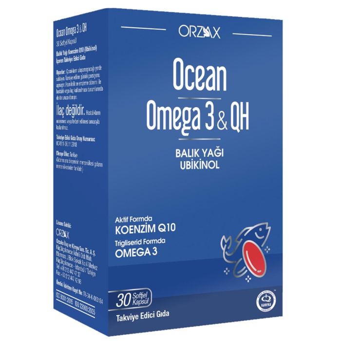 Ocean Omega 3 & QH 30 Yumuşak Kapsül