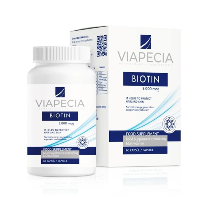 Viapecia Biotin 5000 mcg 60 Kapsül