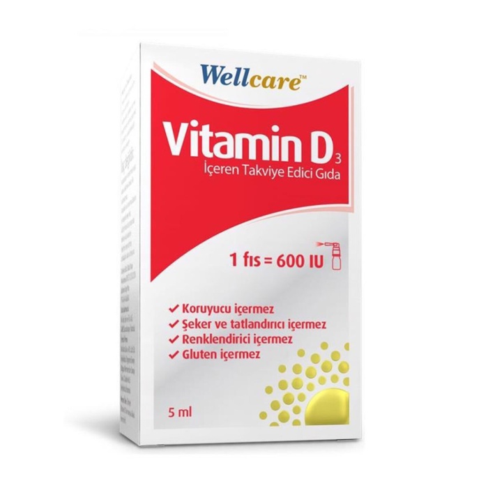 Wellcare Vitamin D3 600 IU 5 ml
