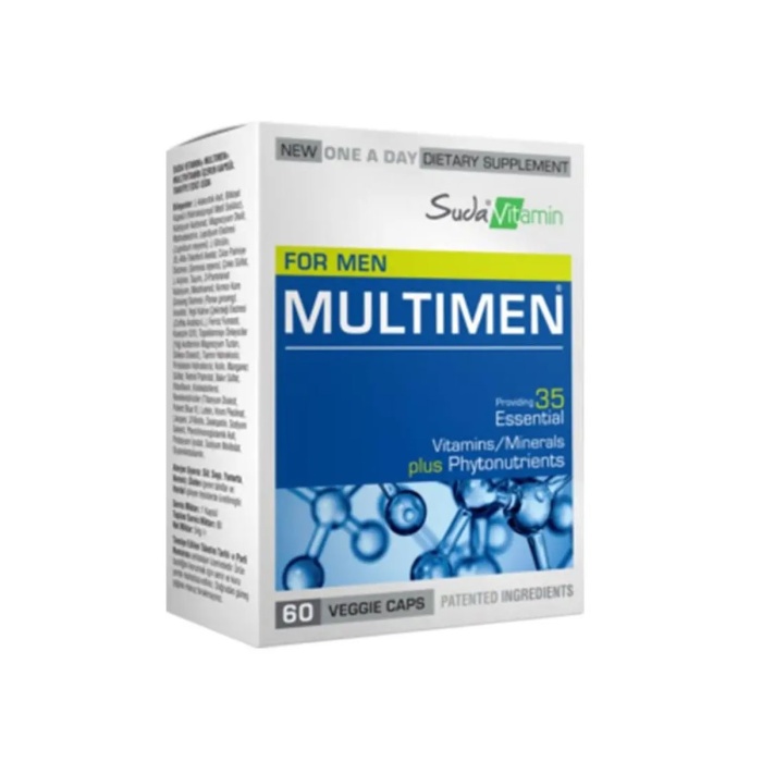 Suda Vitamin Multimen For Men Multivitamin 60 Bitkisel Kapsül