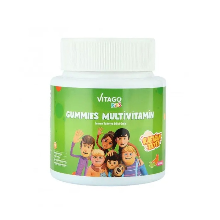 Vitago Kids Gummies Multivitamin Multimineral İçeren Çiğnenebilir Form 60 Adet