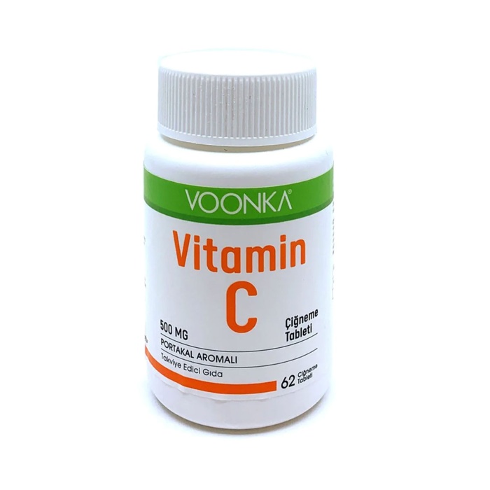 Voonka Vitamin-C Portakal Aromalı Takviye Edici Gıda 62 Tablet