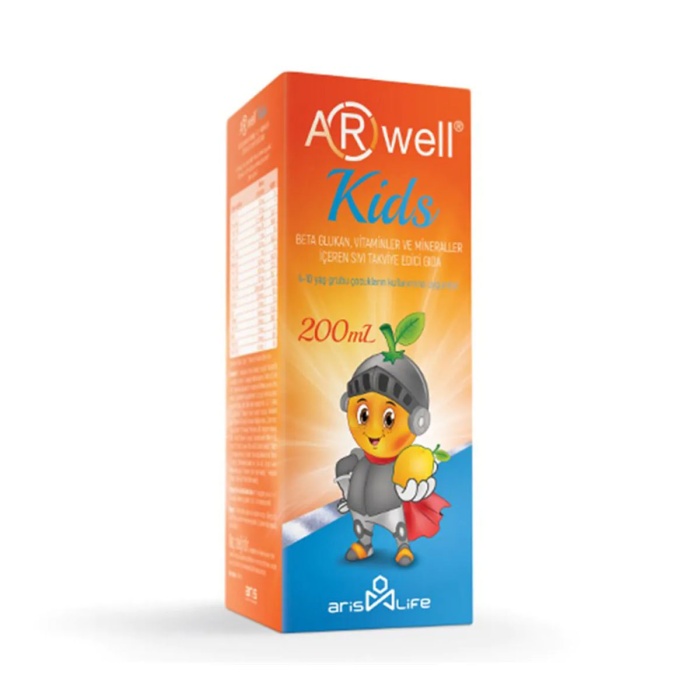 Arwell Kids Beta Glukan Vitamin ve Mineral İçeren Sıvı Takviye Edici Gıda 200 ml