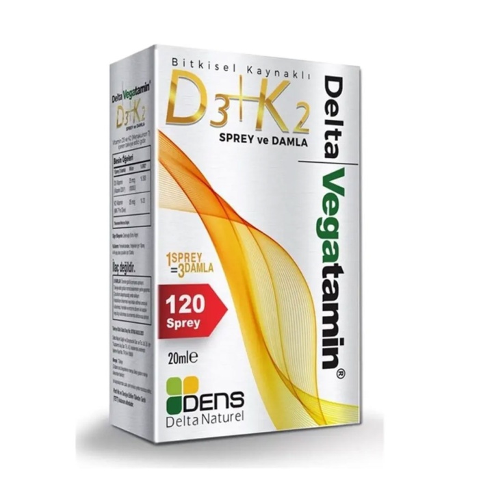 Delta Vegatamin D3+K2 120 Sprey 20 ml