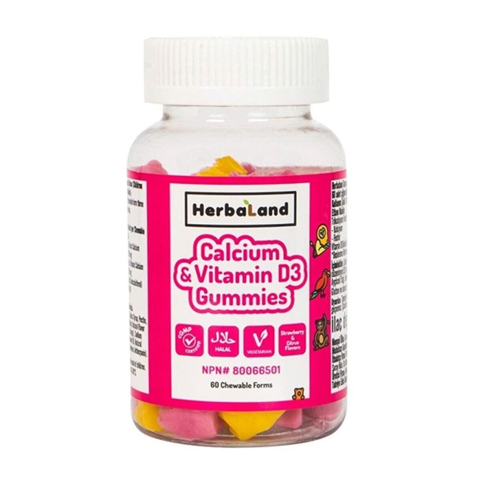 Herbaland Gummy Calcium & Vitamin D3 60 Çiğneme Tableti