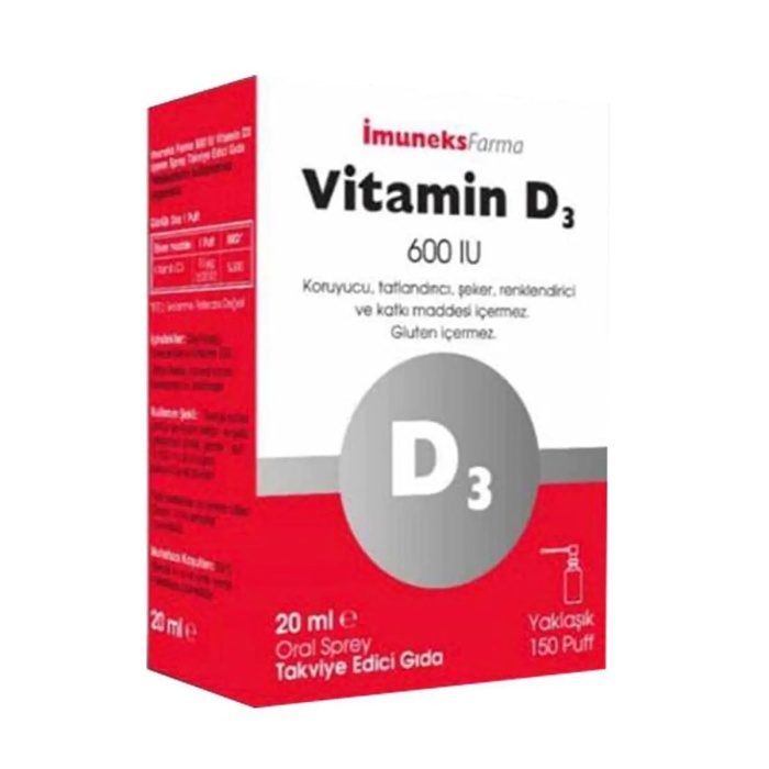İmuneks Vitamin D3 600 IU Sprey 20 ml