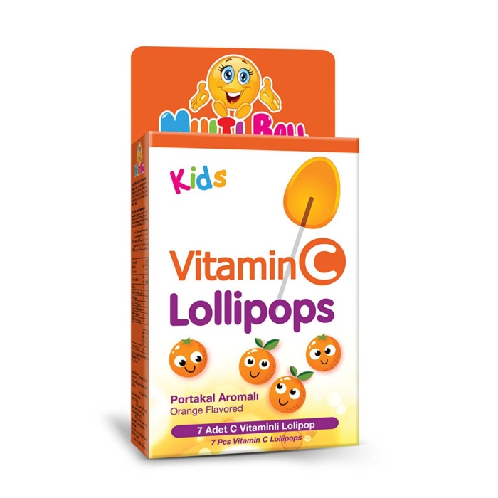 Multiball Kids Vitamin C Lollipops 7 adet