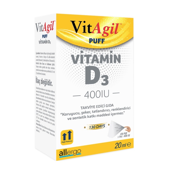 Vitagil Puff 400 IU Vitamin D3 Sprey 20 ml
