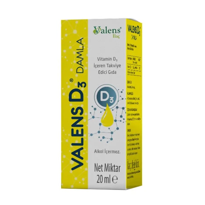 Valens D3 Vitamin D3 İçeren Takviye Edici Gıda 20 ml