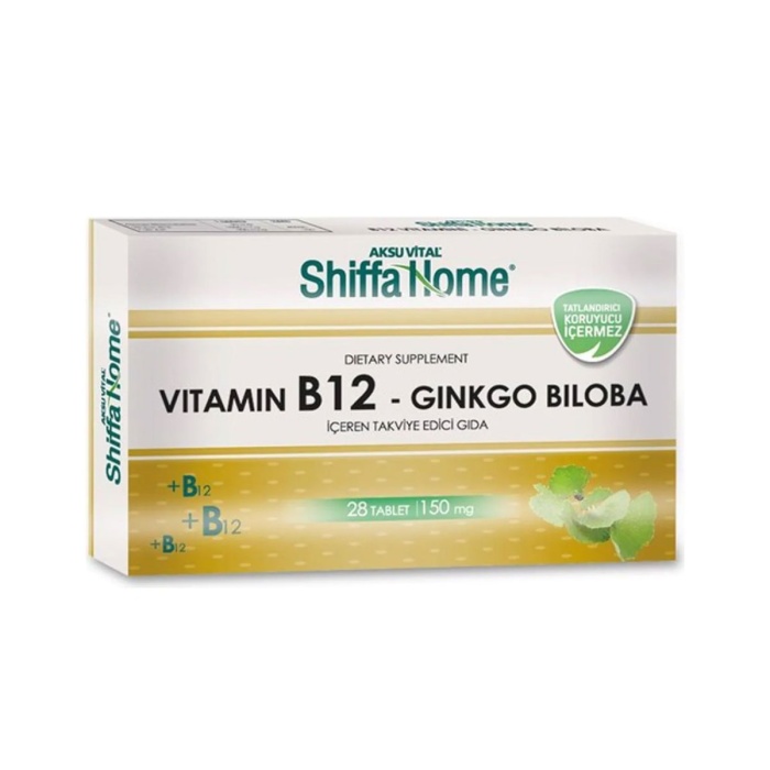 Shiffa Home Vitamin B12-Ginkgo Biloba 150 mg 28 Tablet