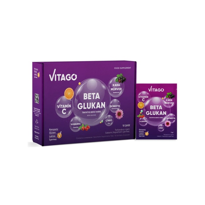 Vitago Beta Glukan Karamürver C Vitamini İçeren Efervesan 10 Saşe