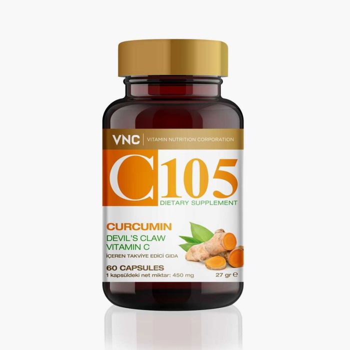 VNC C105 Curcumin Devils Claw Vitamin C 60 Kapsül