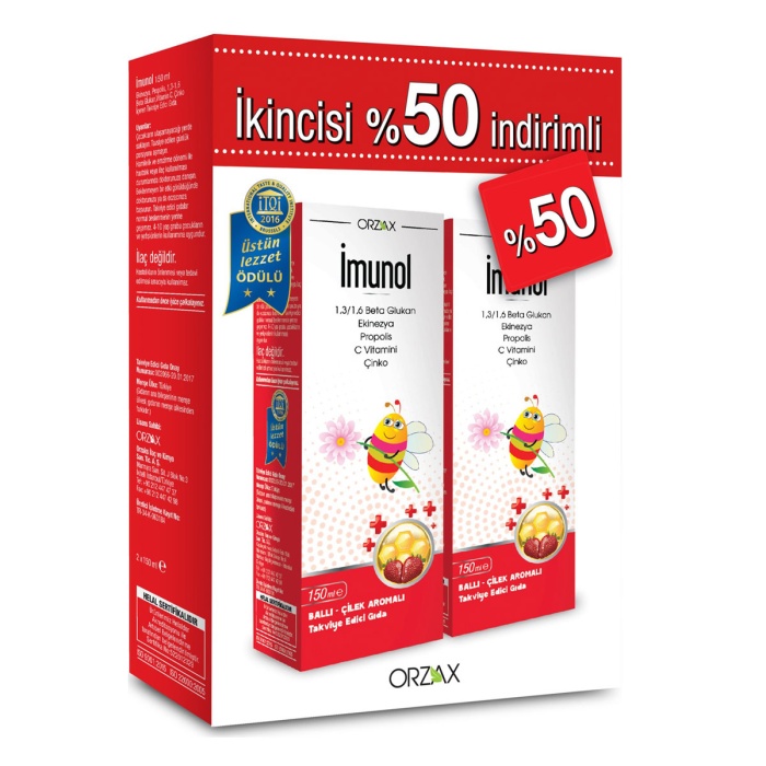 İmunol Şurup 150 ml - İkincisi %50 İndirimli