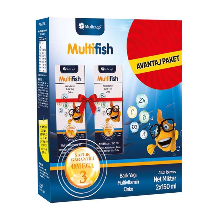 Medicago Multifish Şurup 150 ml - 2 adet Avantaj Paket