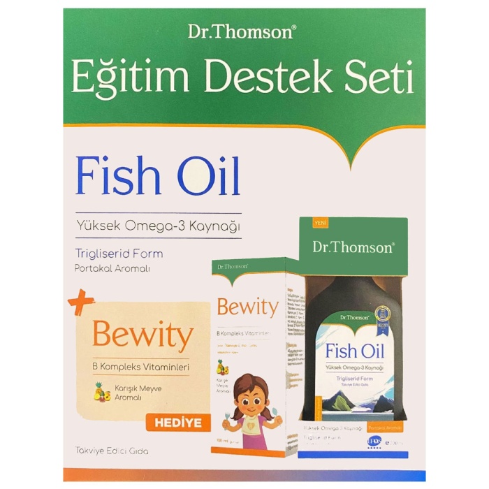 Dr. Thomson Eğitim Destek Seti - Fish Oil 200 ml + Bewity 100 ml