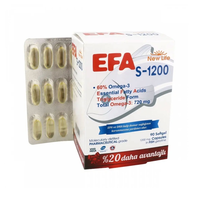 New Life EFA S-1200 mg 90 Kapsül