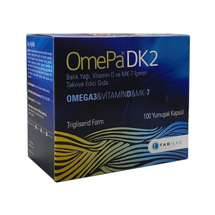 Omepa DK2 Omega 3 & Vitamin D & MENAQ7 100 Yumuşak Kapsül