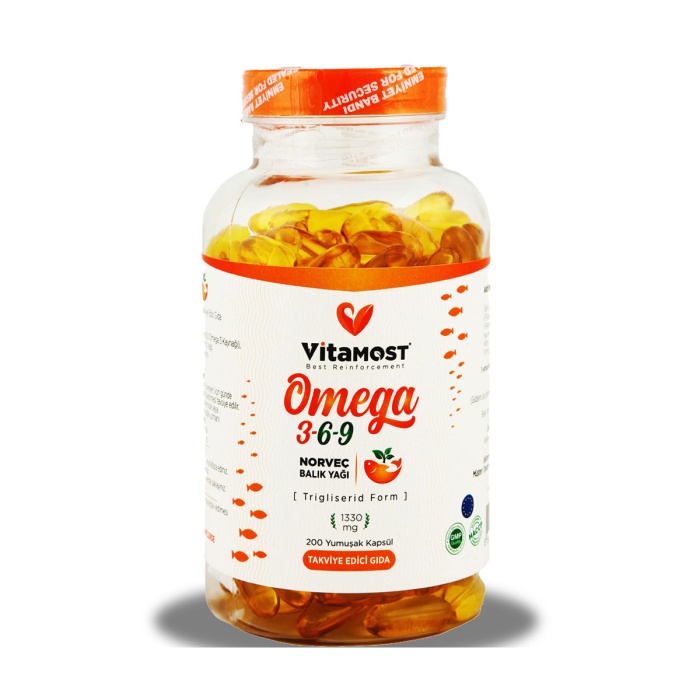 Vitamost Omega 3-6-9 Trigliserid Form 1330 mg 200 Kapsül