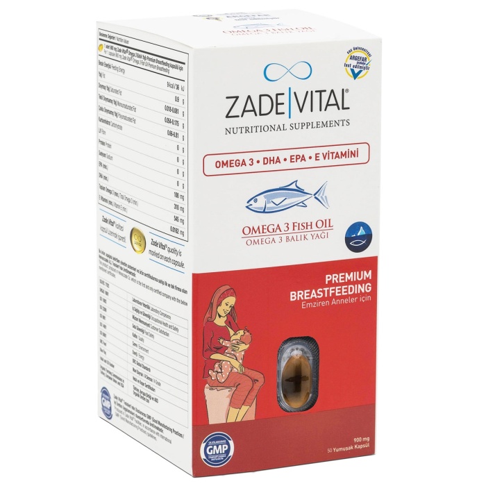 Zade Vital Omega 3 50 Kapsül - Emziren Anneler İçin