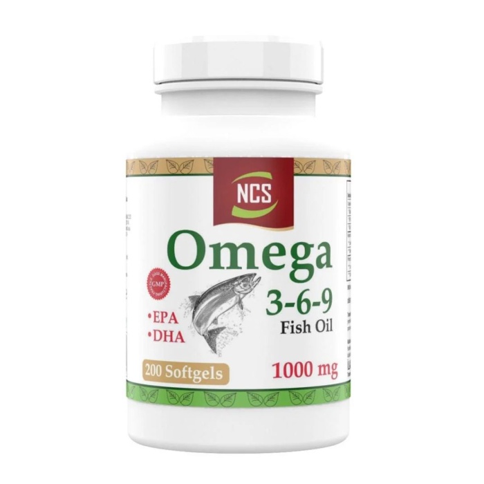 NCS Omega 3-6-9 200 Softgels Fish Oil 1000 mg