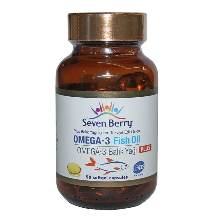 Seven Berry Omega 3 Fish Oil Balık Yağı Plus 50 Softgel Kapsül