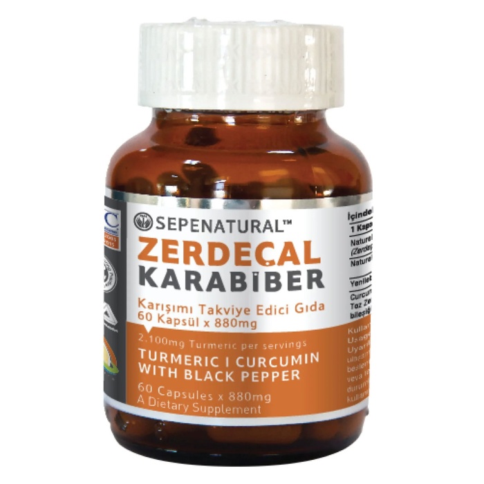 Sepe Natural Zerdeçal Karabiber 880 mg 60 Kapsül