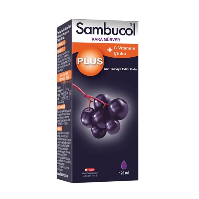 Sambucol Plus Kara Mürver Özütü C Vitamini Çinko 120 ml