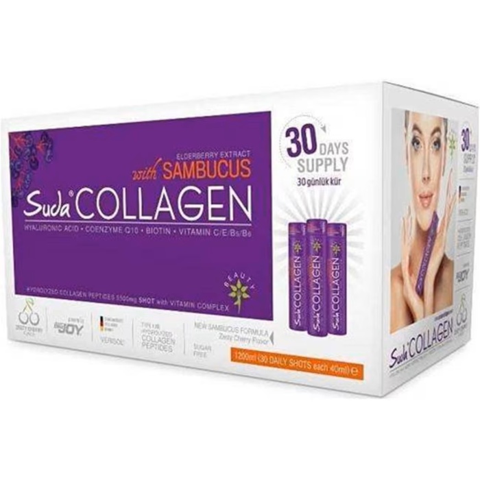 Suda Collagen Sambucus Vişne 40 ml x 30 Shots
