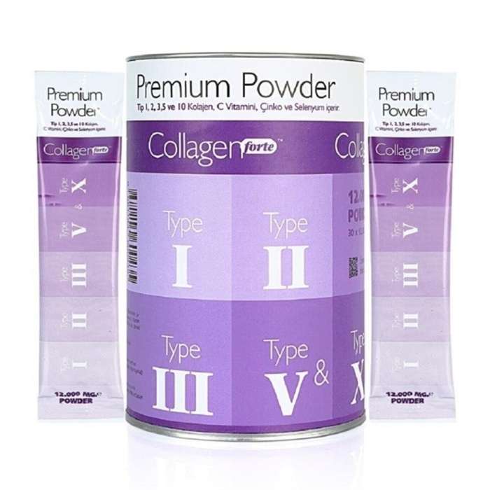 Collagen Forte Premium Powder Çilek Aromalı 12000 mg x 30 Şase