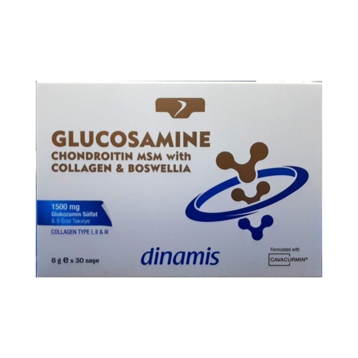 Dinamis Glucosamine Chondroitin MSM With Collagen Boswellia 6 gr x 30 Saşe