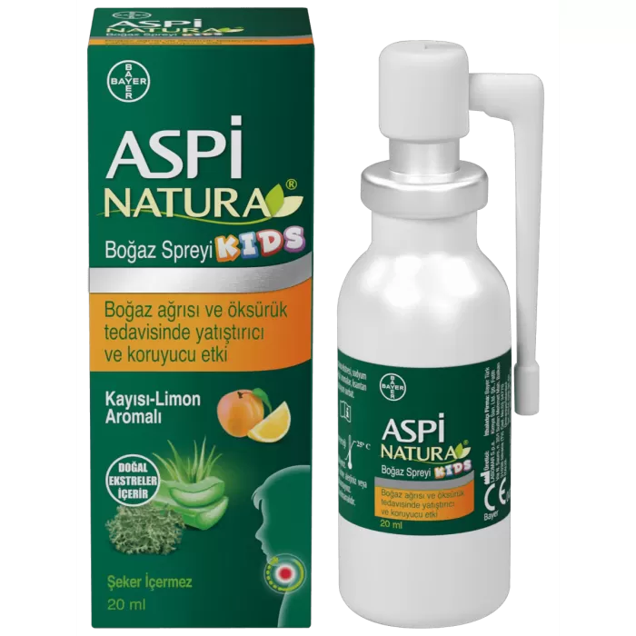 Aspinatura Kids Kayısı ve Limon Boğaz Spreyi 20 ml