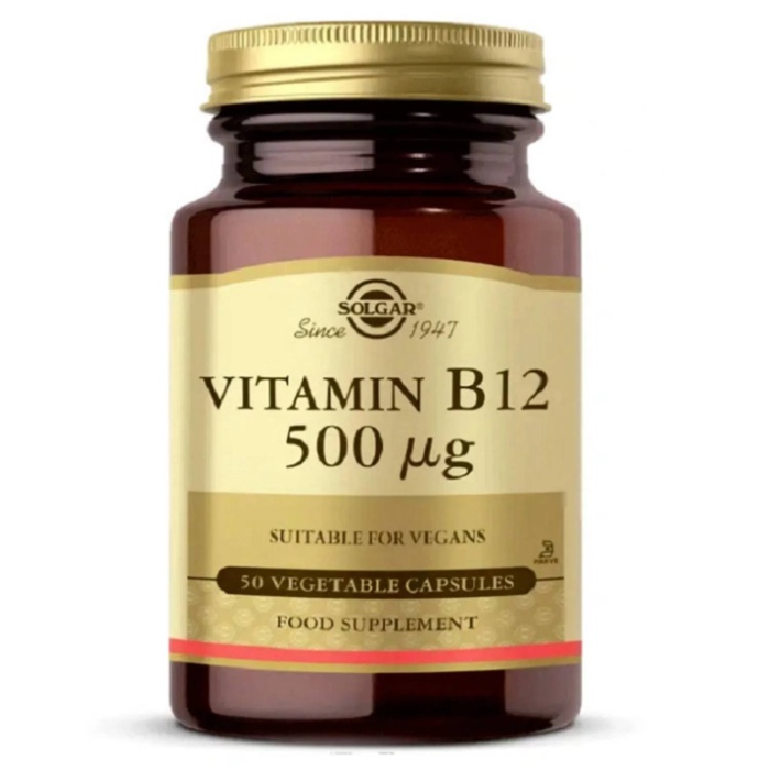 Solgar Vitamin B12 500 mcg 50 Vegetable Kapsül