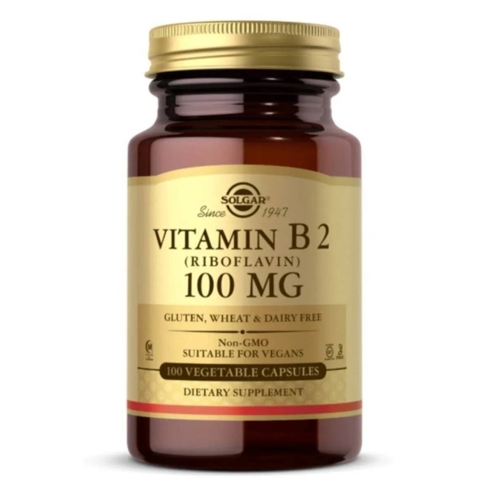 Solgar Vitamin B2 Riboflavin 100 mg 100 Kapsül