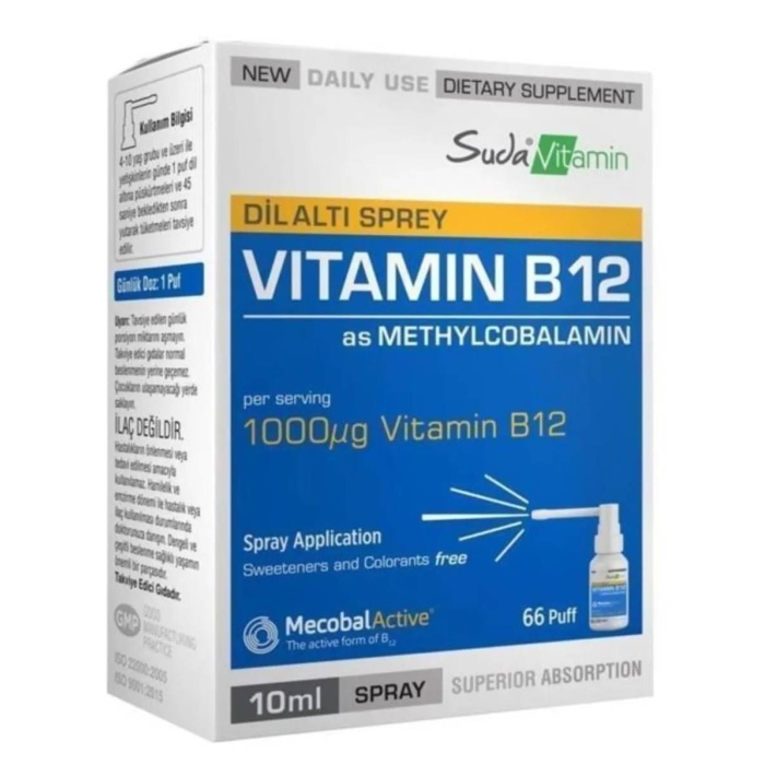 Suda Vitamin B12 Dil Altı Spreyi 10 ml