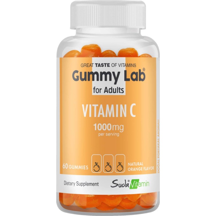 Suda Vitamin Gummy Lab Vitamin C For Adults Portakal Aromalı 60 Gummies