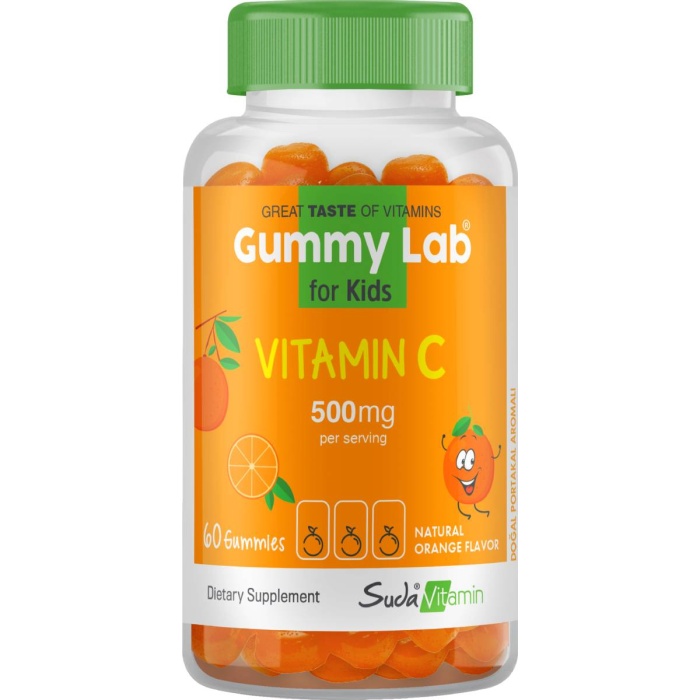 Suda Vitamin Gummy Lab Vitamin C For Kids Portakal Aromalı 60 Gummies