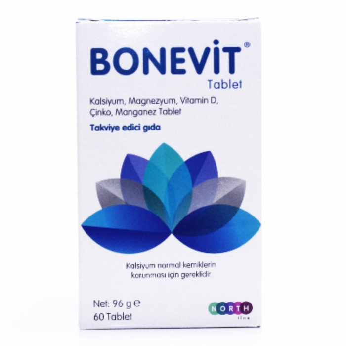 Bonevit Kalsiyum Magnezyum Vitamin D Çinko Manganez 60 Tablet