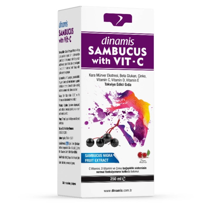 Dinamis Sambucus with Vit-C Yetişkin Şurup 250 ml