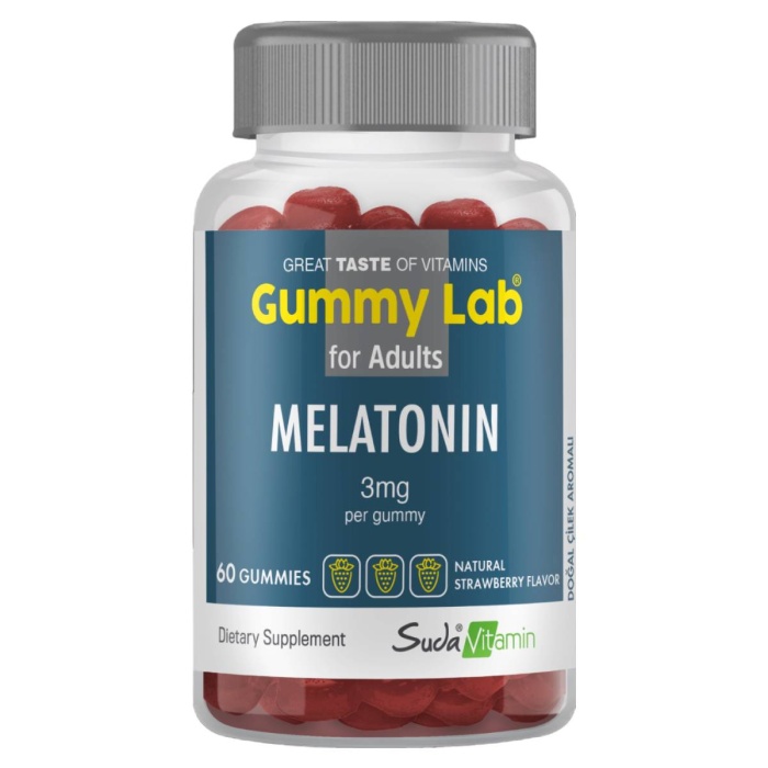 Suda Vitamin Gummy Lab Melatonin 3 mg For Adults 60 Gummies