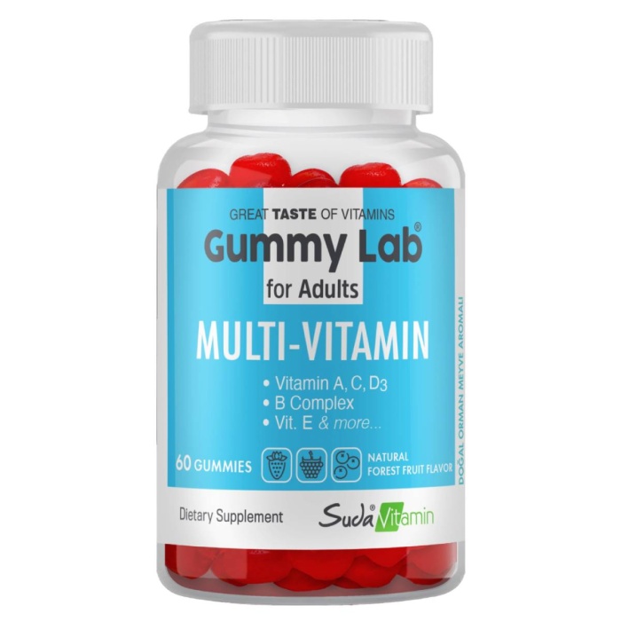 Suda Vitamin Gummy Lab Multivitamin For Adults Orman Meyveli 60 Gummies