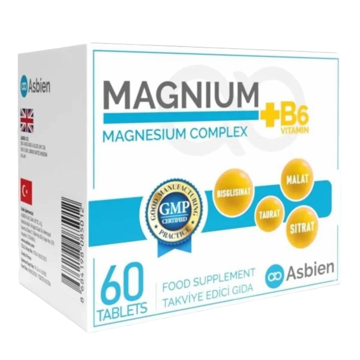 Magnium Magnezyum Kompleks + Vitamin B6 60 Tablet